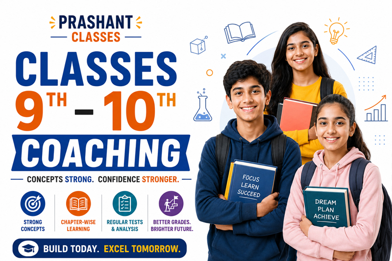 Classes 9th and 10th board coaching at Prashant Classes